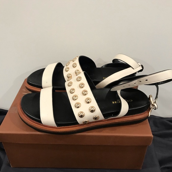 White Coach sandals - Picture 1 of 4